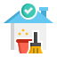 Cleaning icon for post-painting cleanup