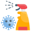 Disinfection icon for pre-painting sanitization