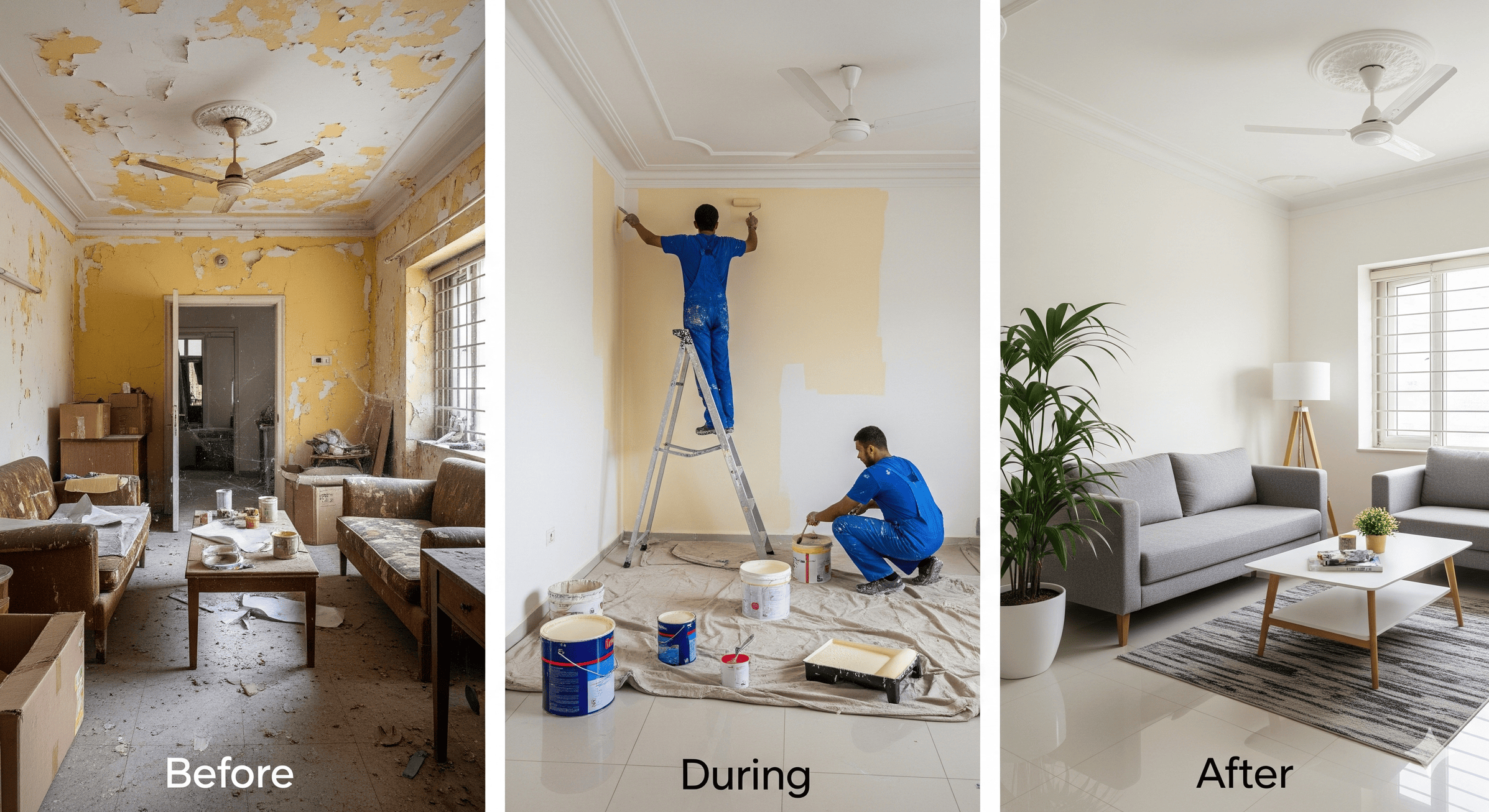 Case Study: Full Apartment Repaint in Saket — Before, Process & Cost Breakdown