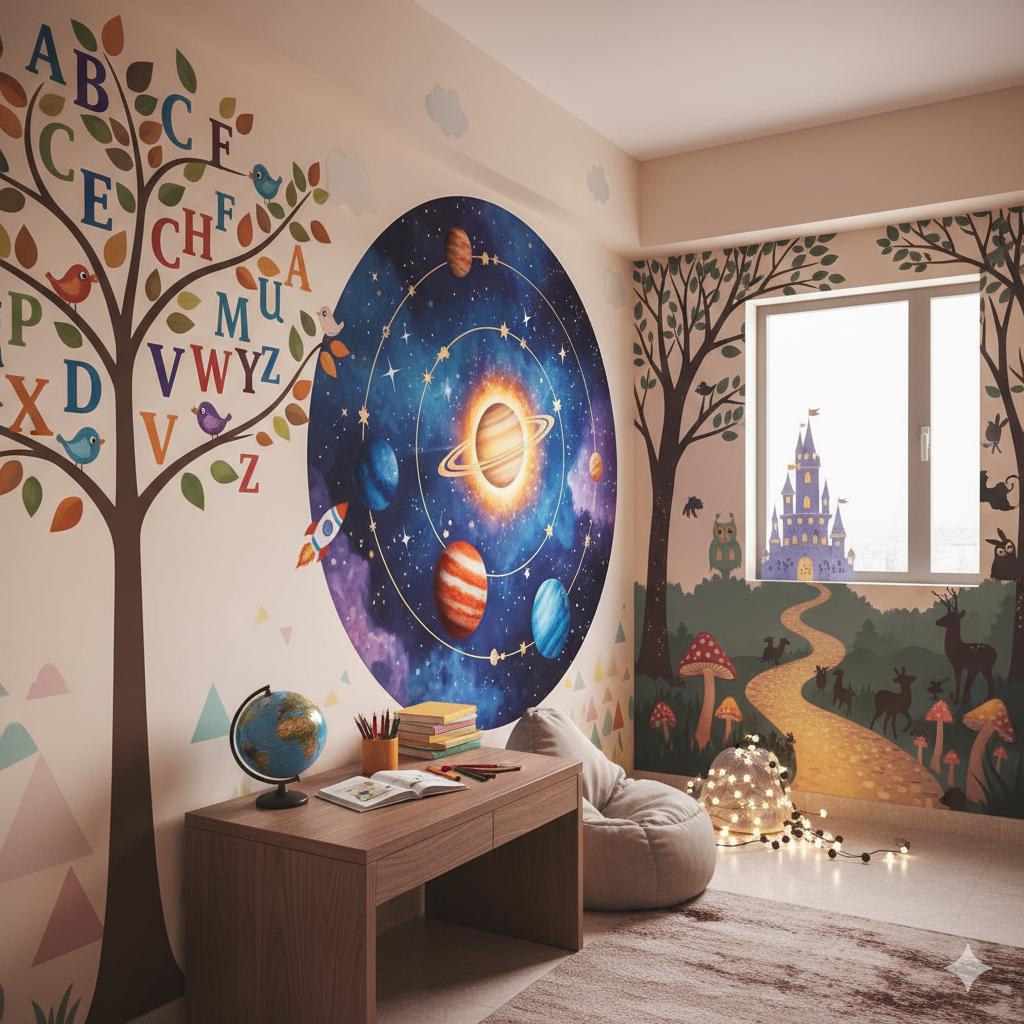 Creative Stencil & Murals for Kids Rooms | Painters in Delhi NCR